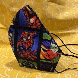 Super heroes child size face mask
